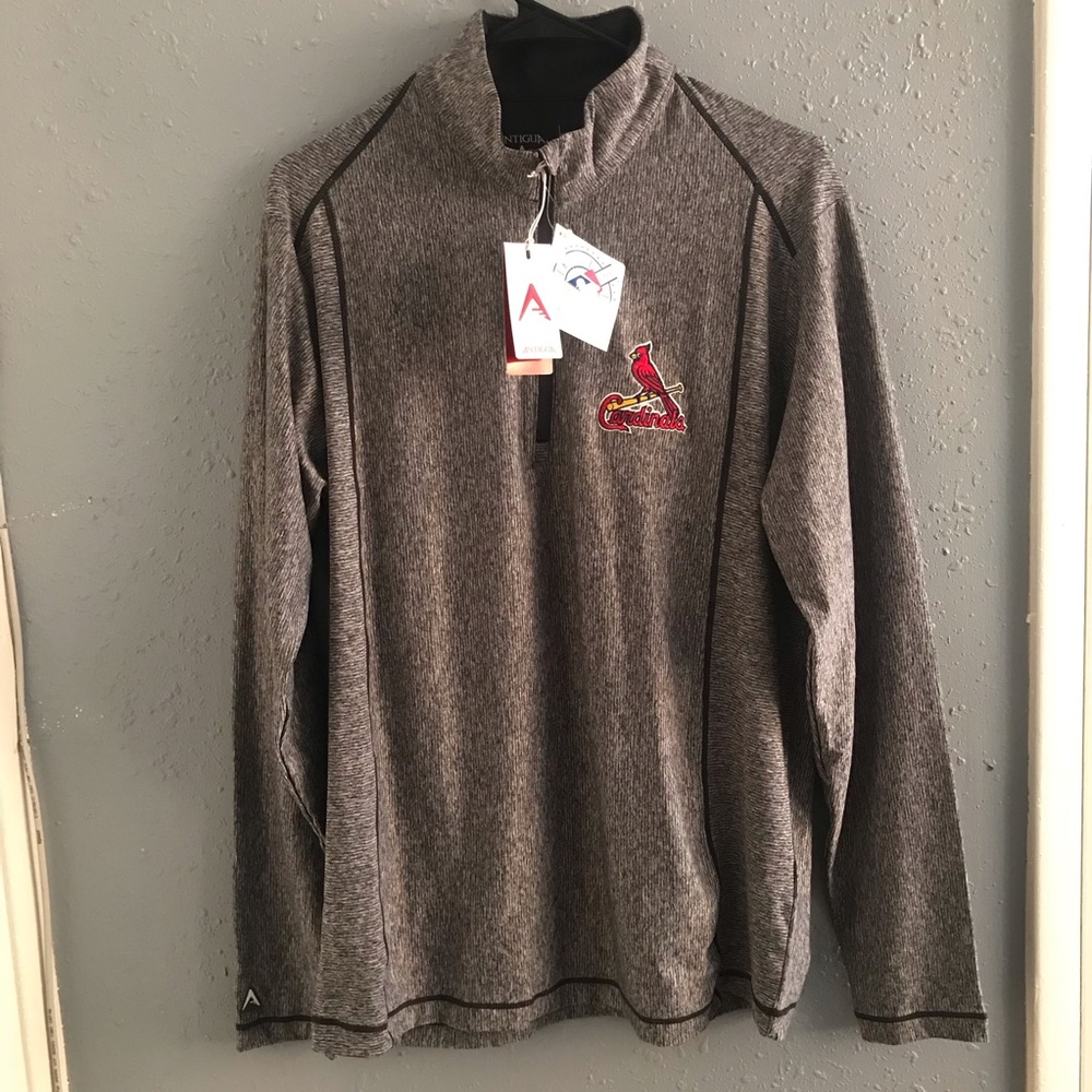 St Louis Cardinal Half Zip Pullover Sweater